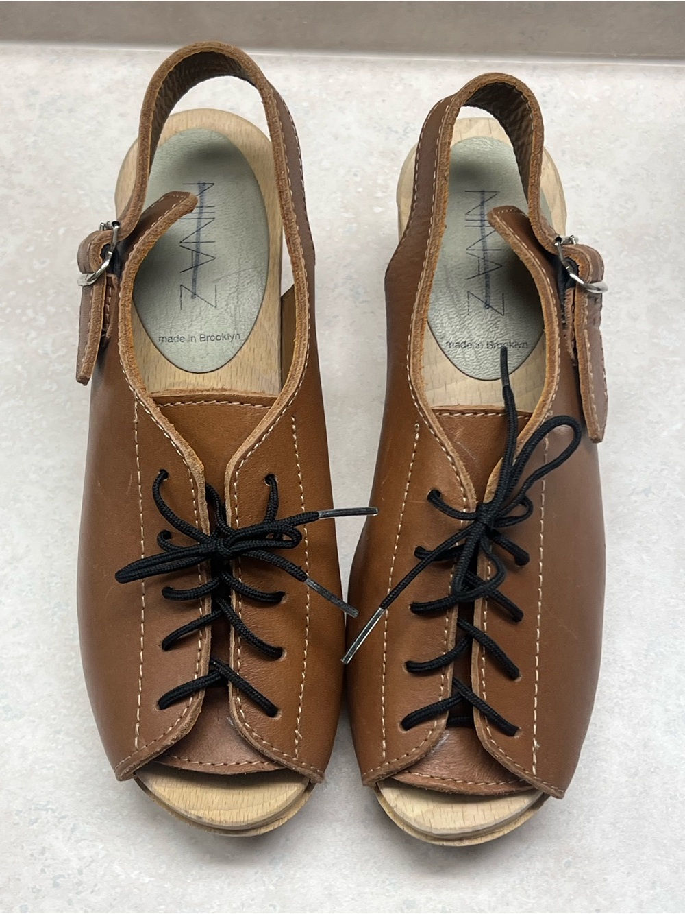 Nina Z lace-up clog sandals